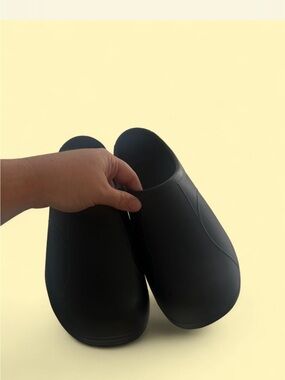 Men's Black Slip-On Clogs - Minimal Comfort